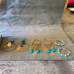 Blue and Gold Jewelry Set